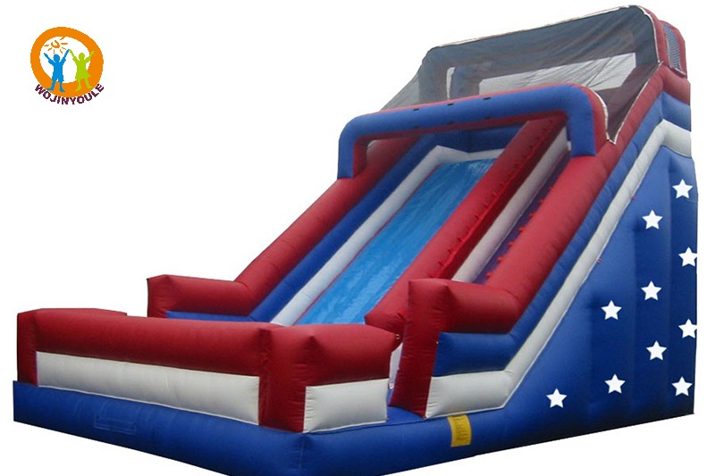 DS170 24ft Patriotic Single Lane Inflatable Dry Slide