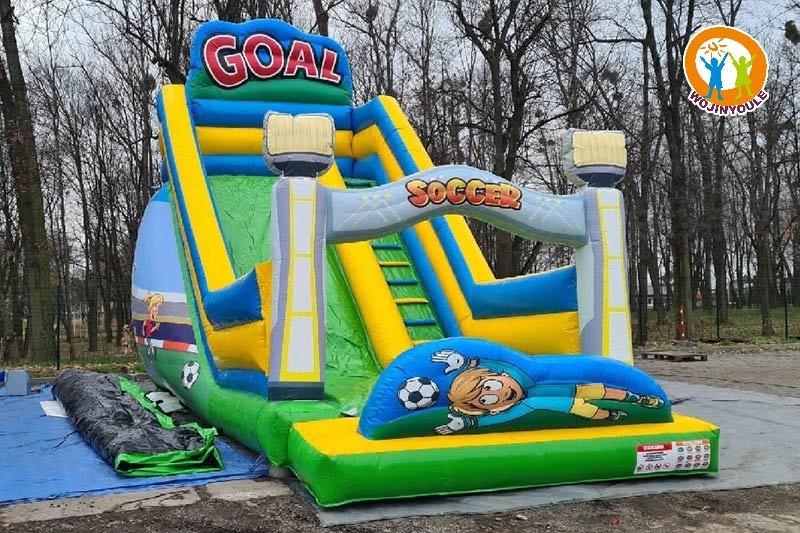 DS084 20ft Tall Soccer Goal Inflatable Dry Slide