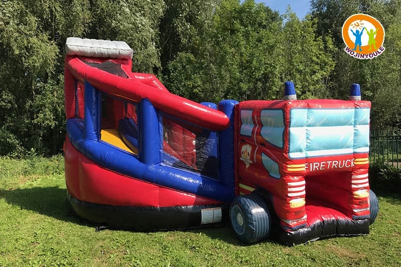 WB533 Firetruck Multiplay Inflatable Bouncer Combo Jumping Slide