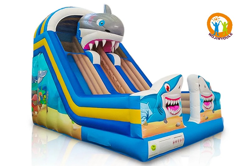 DS248 Shark Theme 18ft Tall Inflatable Dry Slide