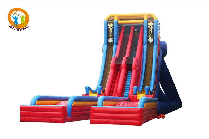 WW084 42ft Tall Giant Triple Lane Inflatable Water Slide Lane Slip Slide