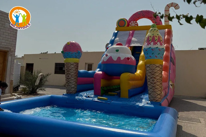 WS254 23ft Tall Candy Theme Inflatable Water Slide