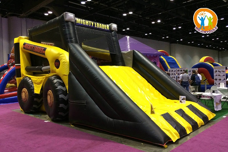 WB589 Yellow and Black Loader Inflatable Combo Slide