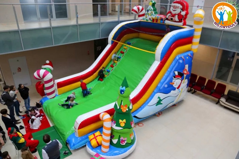 DS266 18ft Tall Christmas Theme Inflatable Dry Slide