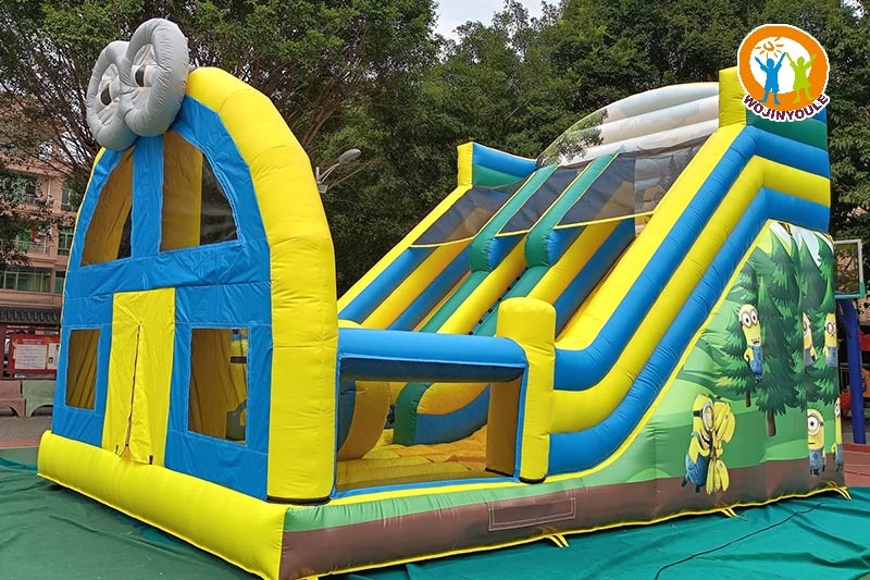 DS004 19ft Minions Dual Lane Inflatable Dry Slide