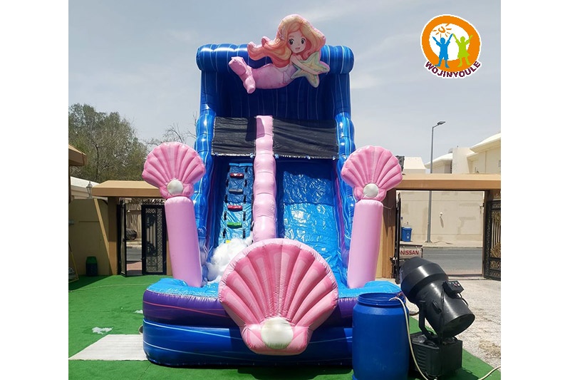 WS263 Mermaid Theme Inflatable Water Slide with Pool Set