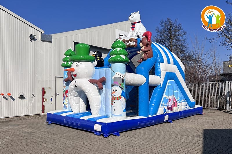 WB592 Mini Winter Track Snowman Inflatable Obstacle