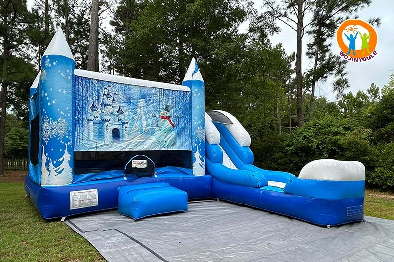 WB608 Winter Wonderland Castle Inflatable Combo w/ Slide