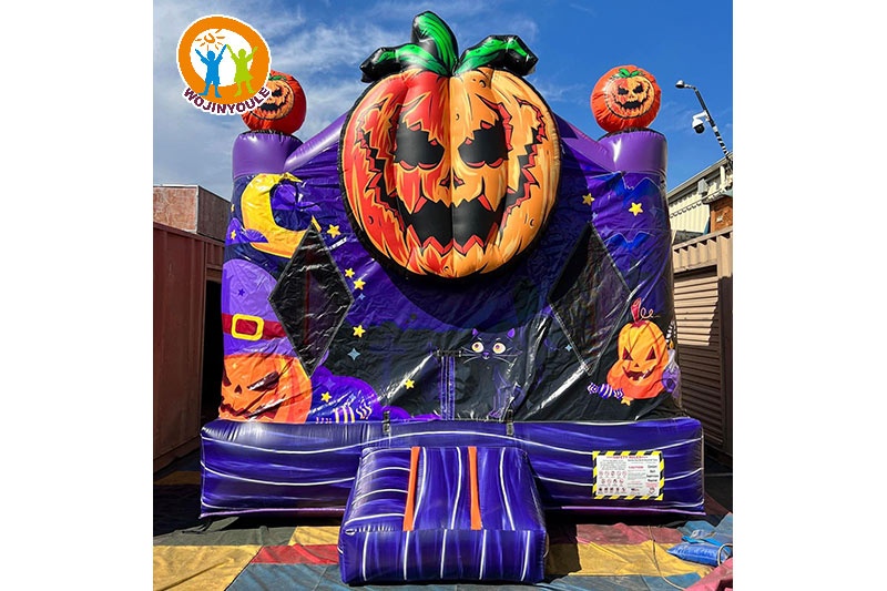 WB621 Halloween Pumpkin Haunted Inflatable Bounce House Backyard