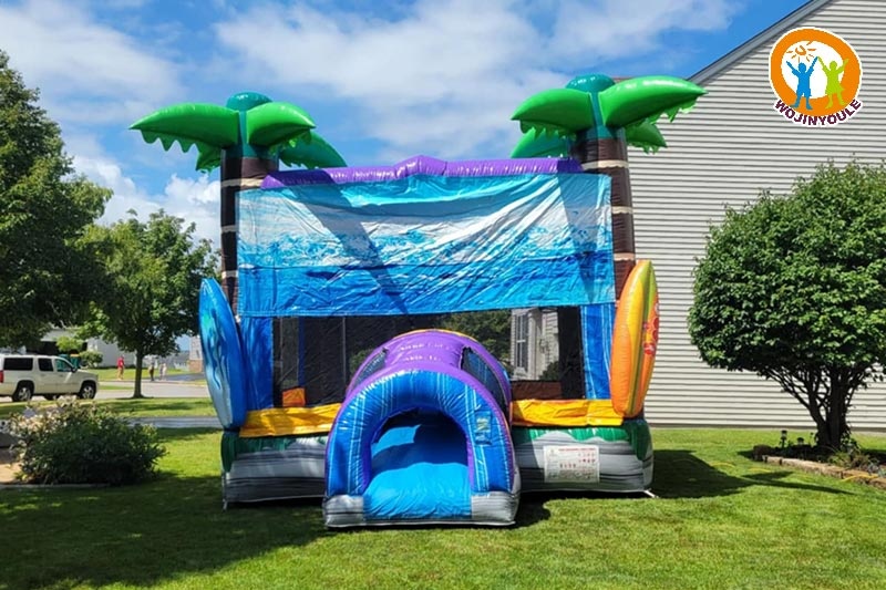 WB642 The Jungle Sandy Beach Inflatable Bounce House