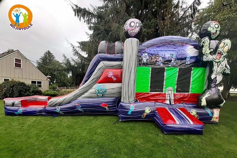 WB629 3D Zombie Bouncer Slide Inflatable Combo