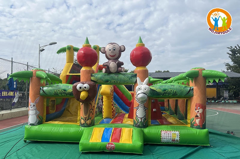 WB645 Jungle Theme Inflatable Combo Park Fun City Playground