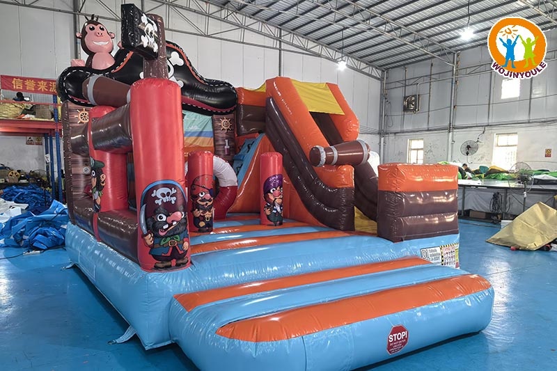 WB648 Pirate World Inflatable Combo Bouncer Slide