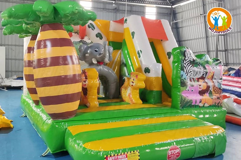 WB656 Safari Theme Inflatable Combo Bouncer Slide