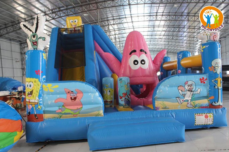 WB662 Spongebob Inflatable Combo Bouncer Slide Playground