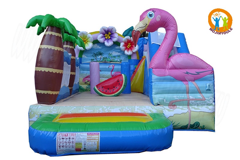 WB666 Flamingo Inflatable Combo Bouncer Slide