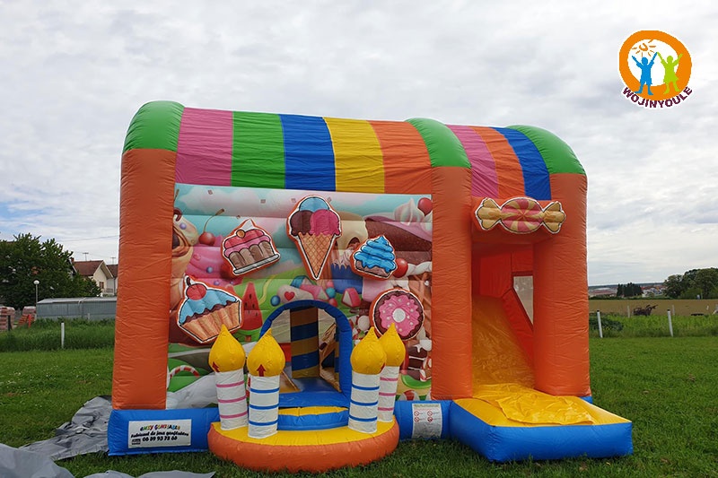 WB672 Cookie Inflatable Combo Bouncer Slide