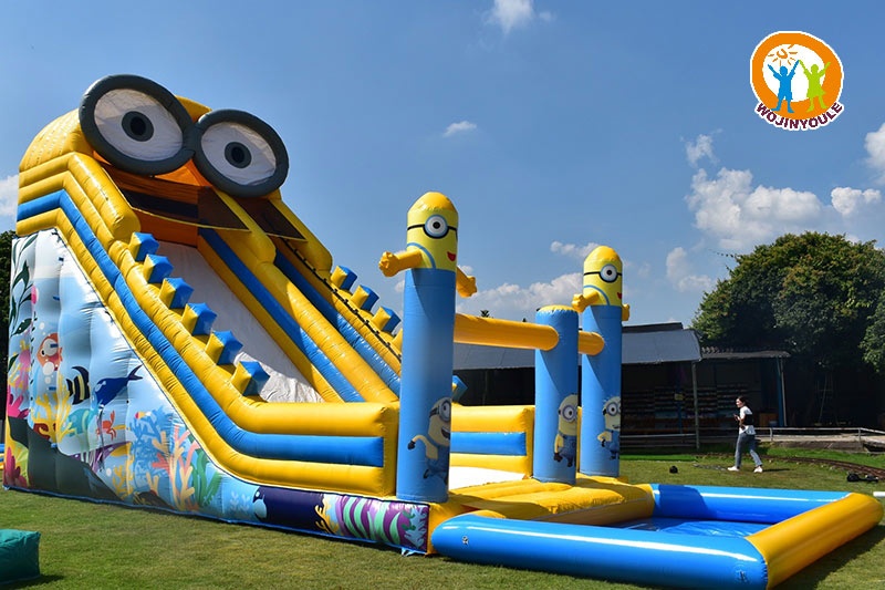 WS227 Minions 23ft Tall Inflatable Water Slide with Pool Set