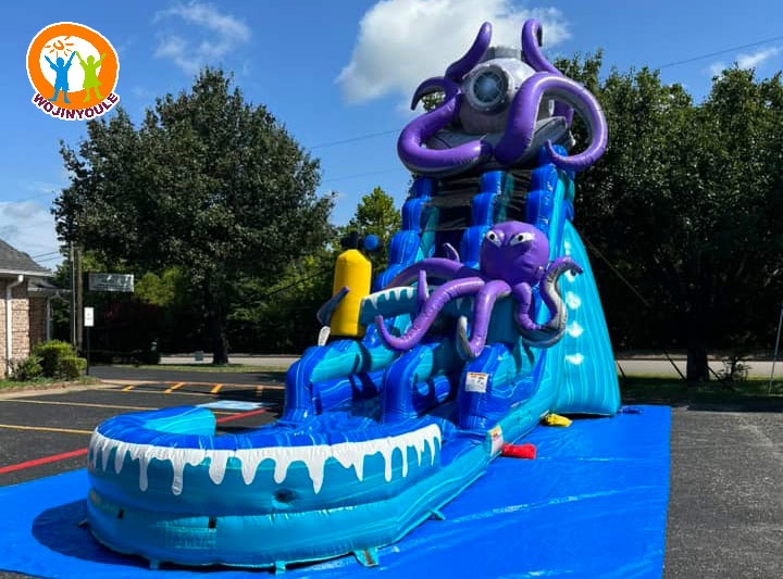 WS285 20ft Tall Octopus Splash Inflatable Water Slide with Pool