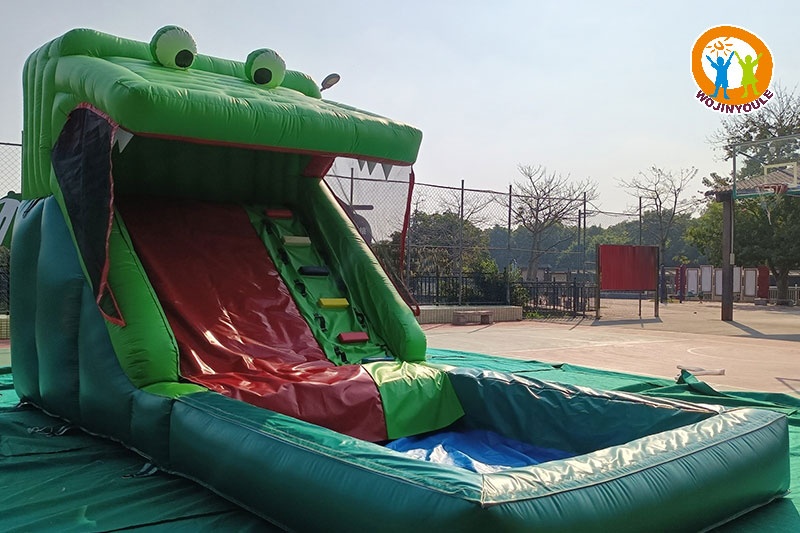 WS273 Tobogan Crocodile Inflatable Water Slide with Pool Set