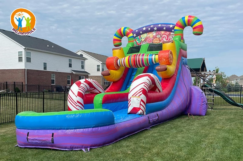 WS268 22ft Sugar Rush Single Lane Inflatable Water Slide with Pool