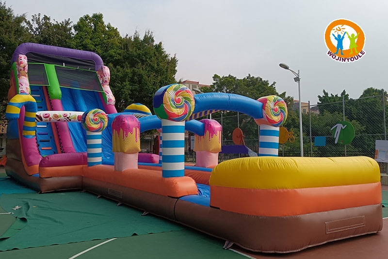 WS281 25ft Commercial Candy Mega Inflatable Water Slide with Pool