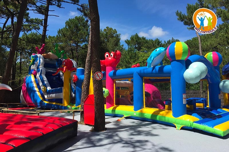 OC042 56ft Long Ocean Adventure Inflatable Obstacle Course