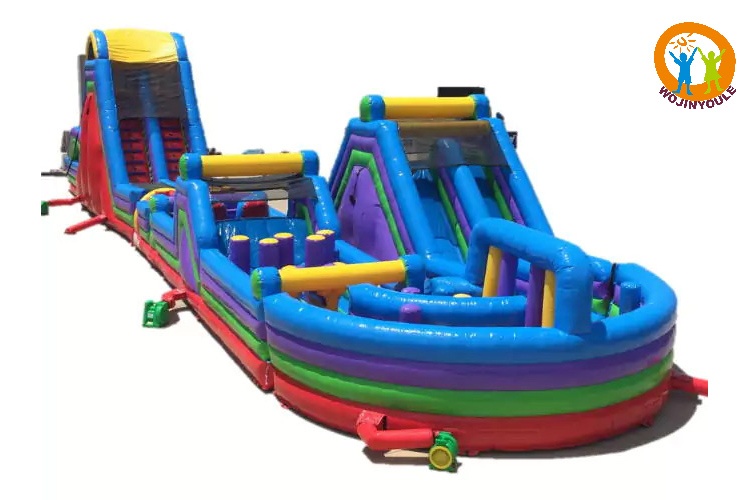 OC085 90ft Long Savage Inflatable Obstacle Course