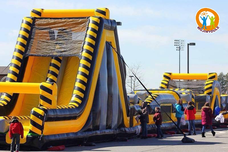 OC089 70ft Long Toxic Two Lane Inflatable Obstacle Course