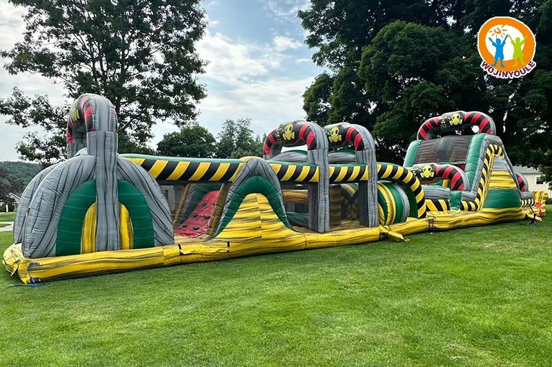 OC132 61ft Long Toxic 2 Pieces Inflatable Obstacle Course