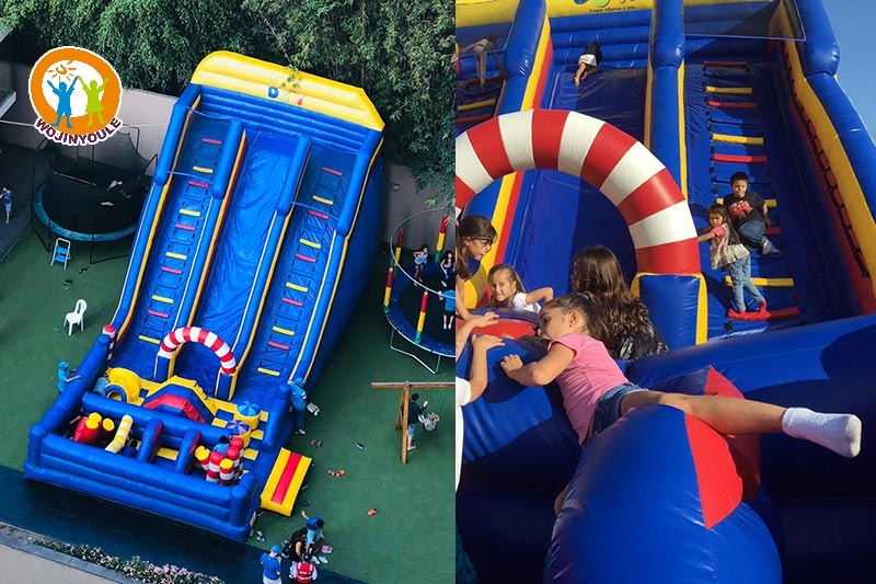 DS275 23ft Tall Blue or Red Dual Lane Inflatable Dry Slide