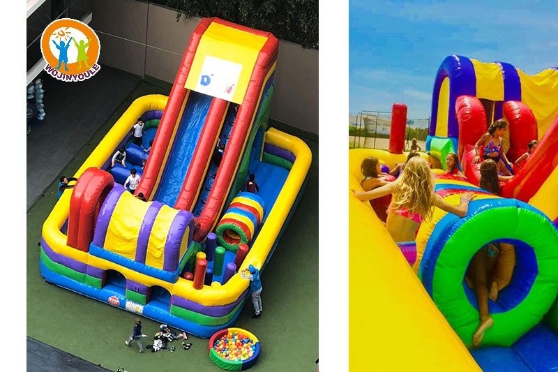 DS276 20ft Tall Turbo Obstacle Inflatable Dry Slide