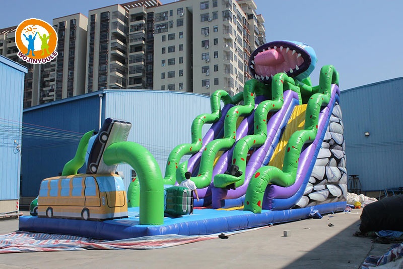 DS277 36ft Tall Plant Attack Dual Lane Inflatable Dry Slide