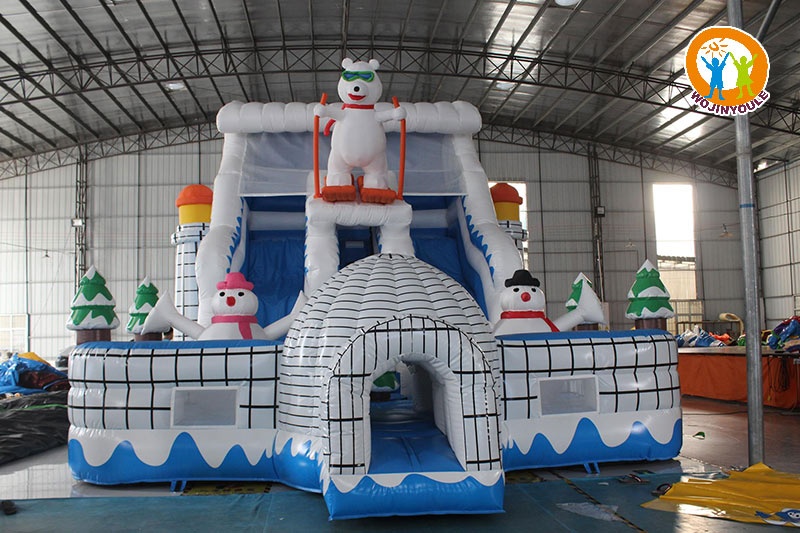 DS280 20ft Tall Polar Bear Inflatable Dry Slide