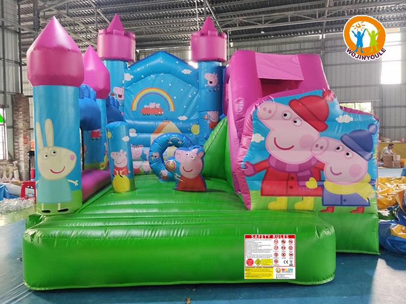 WB719 Peppa Pig Inflatable Dry Combo Bounce Slide Jumping Castle