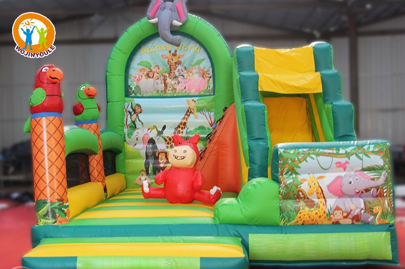 WB732 Safari Inflatable Dry Combo Bounce Slide Jumping Castle