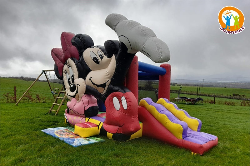 WB715 Mickey and Minnie Mouse Inflatable Combo Bouncy Castle and Slide