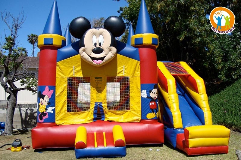 WB708 Mickey Mouse  Inflatable Combo Bouncy Castle and Slide