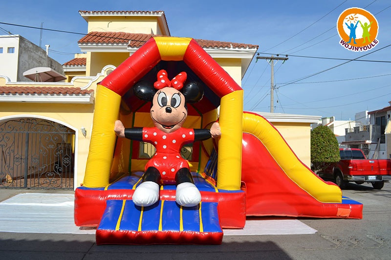 WB711 Minnie Mouse Inflatable Combo Bouncy Castle and Slide