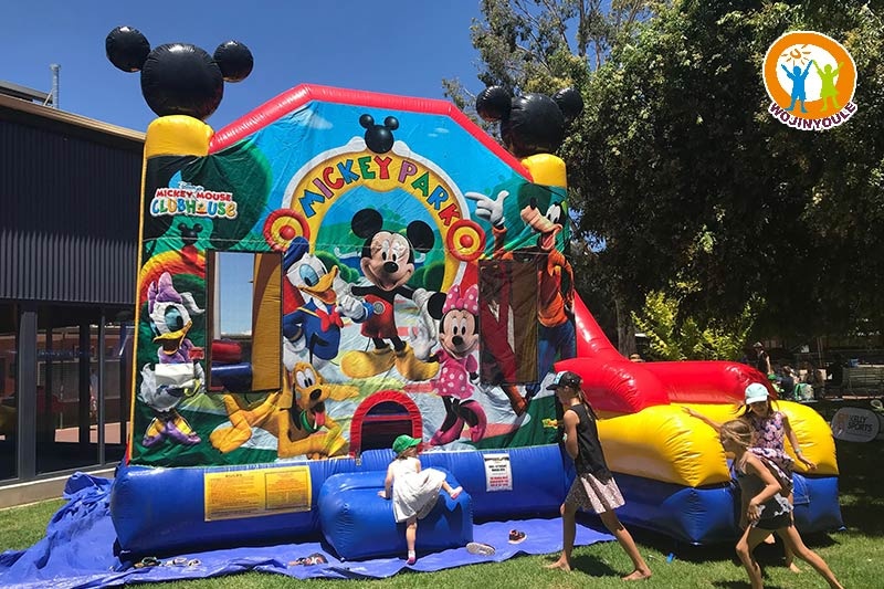 WB714 Mickey Minnie Mouse Inflatable Combo Bouncy Castle Slide