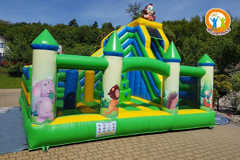 WB722 Jungle Inflatable Dry Combo Bounce Slide Jumping Castle