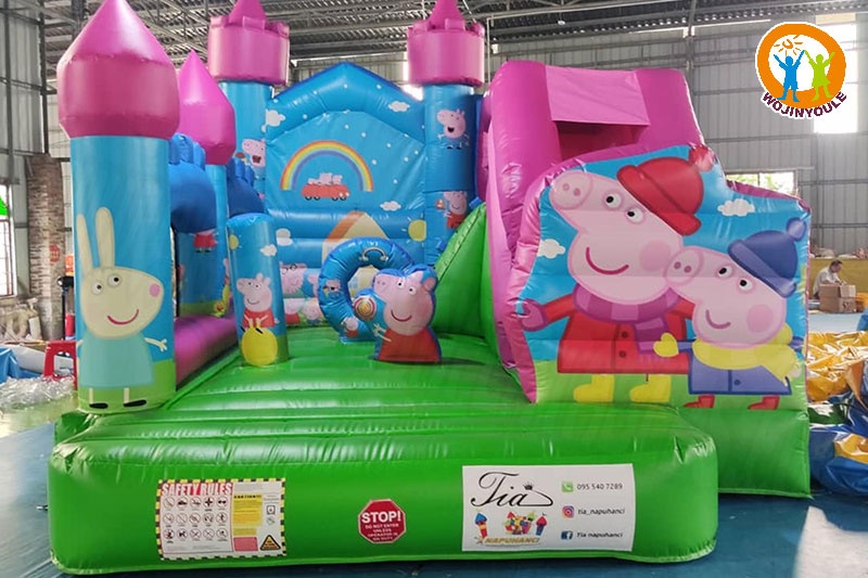 WB719 Peppa Pig Inflatable Dry Combo Bounce Slide Jumping Castle