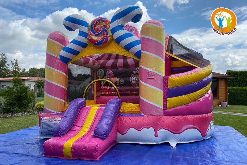 WB727 Candyland Mini Inflatable Combo Bounce Slide