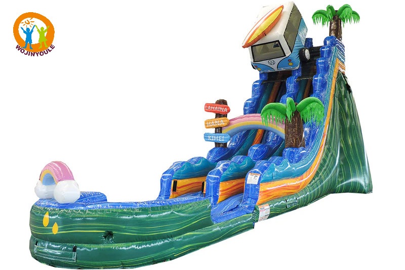 WW172 Beach Camper 25ft Tall Inflatable Water Slide with Pool