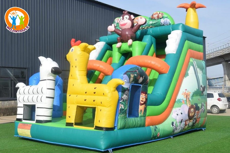 WB759 Giraffe Zebra Park Fun City Inflatale Bouncer Slide