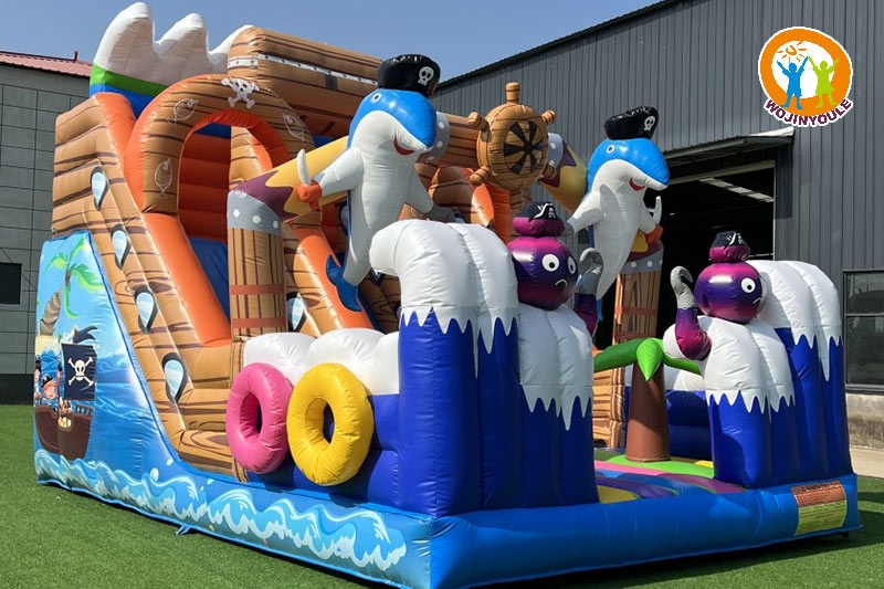 WB761 Sharks Park Fun City Inflatale Bouncer Slide