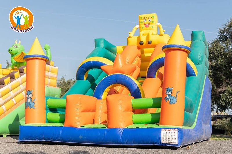 DS307 23ft Tall SpongeBob Inflatable Dry Slide