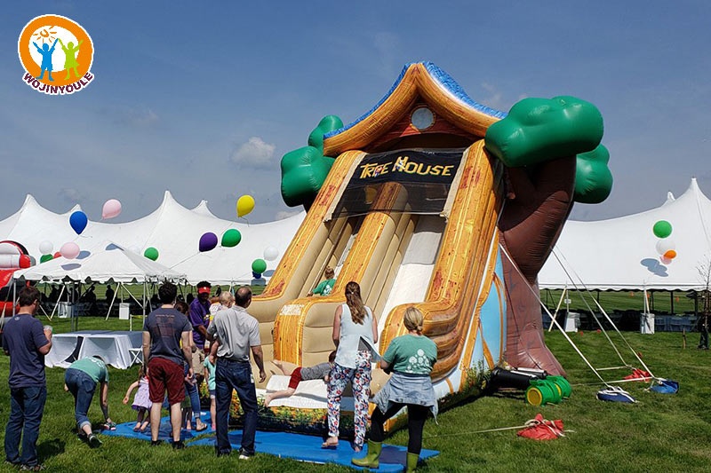 DS309 23ft Tall Tree House Inflatable Dry Slide