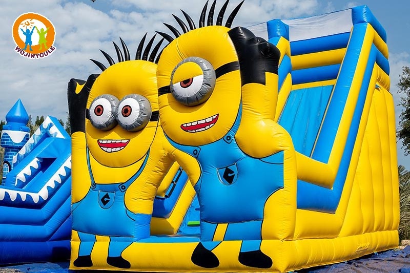 WB770 Minions Park Fun City Inflatale Castle Bouncer Slide