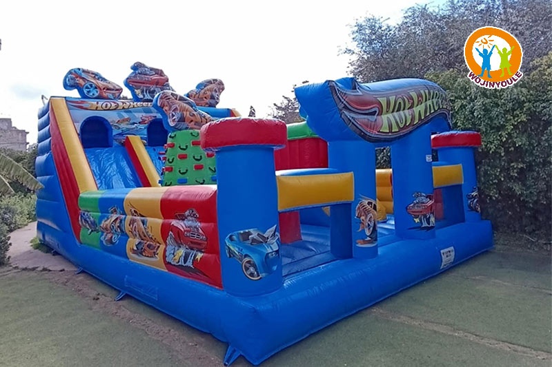 WB781 Race Cars Inflatable Combo Castle Bouncer Jumping Slide